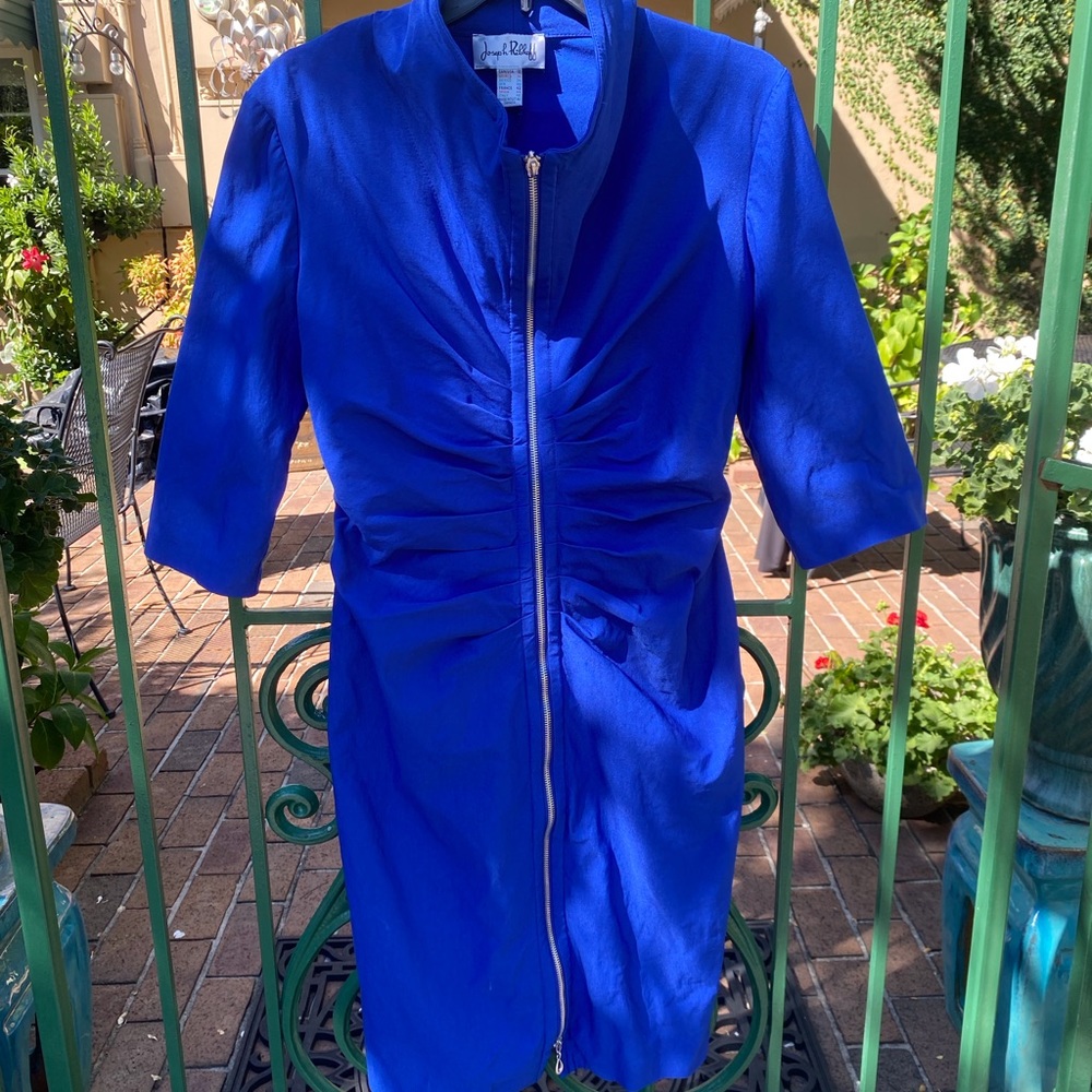 Blue size 12 JOSEPH ROBKOFF DRESS - Picture 2 of 5